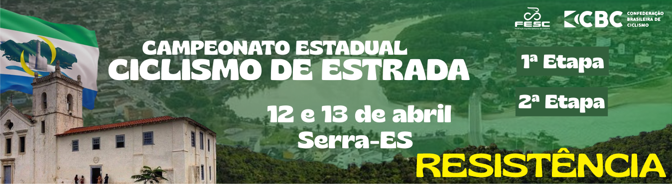 Banner CAMPEONATO ESTADUAL DE CICLISMO RESISTÊNCIA
