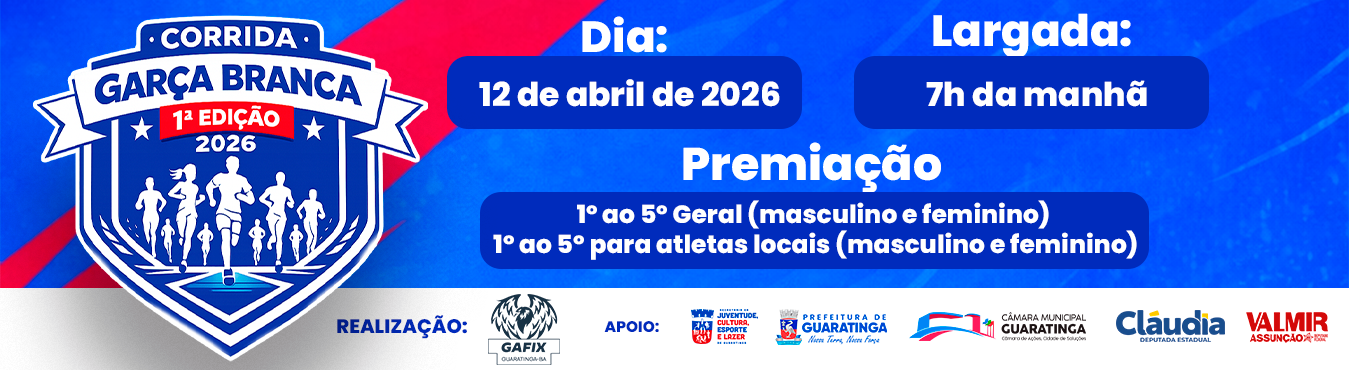 Banner 1ª Corrida Garça Branca