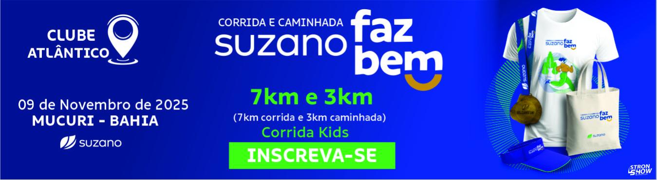 Banner CORRIDA E CAMINHADA SUZANO FAZ BEM